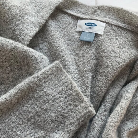 OLD NAVY Light Grey Long Open Front Cardigan With Pockets L - Picture 6 of 6